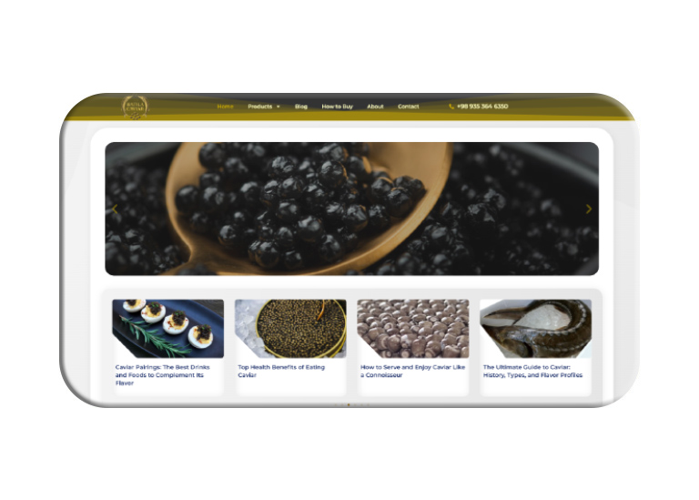 طراحی سایت شرکتی خاویار (باتیلا)